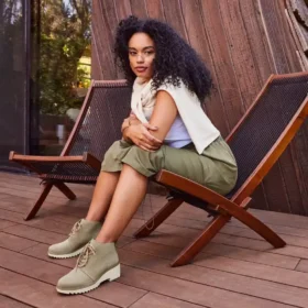 Bottes à lacets et talon compensé Maude pour femme