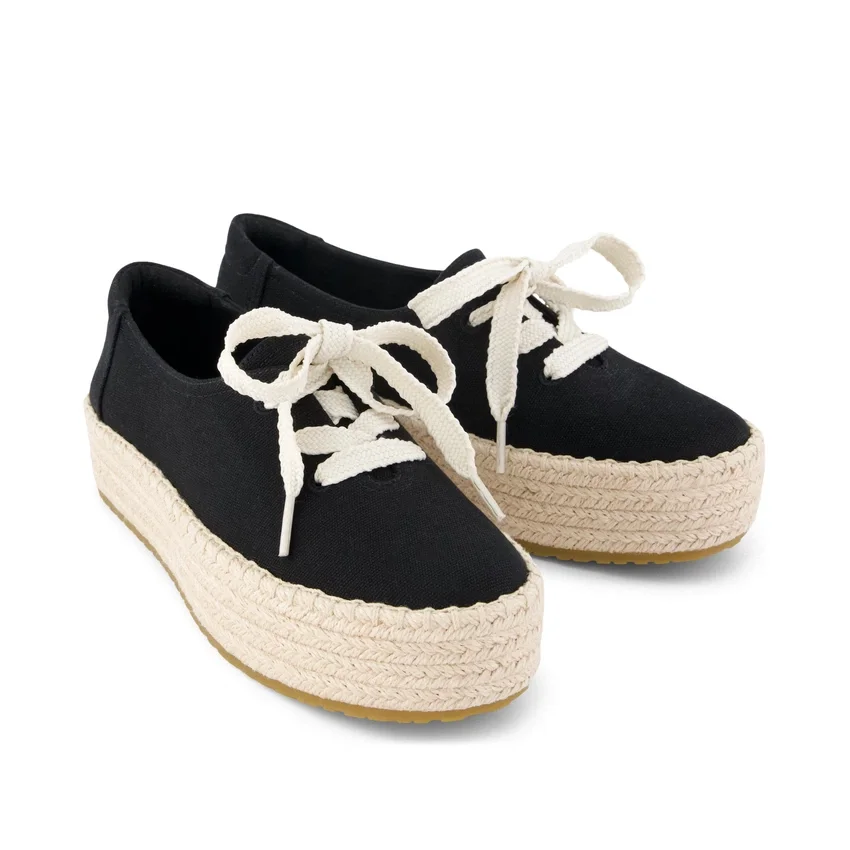 Espadrilles à lacets à plateforme Valencia pour femme Espadrilles à lacets à plateforme Valencia pour femme
