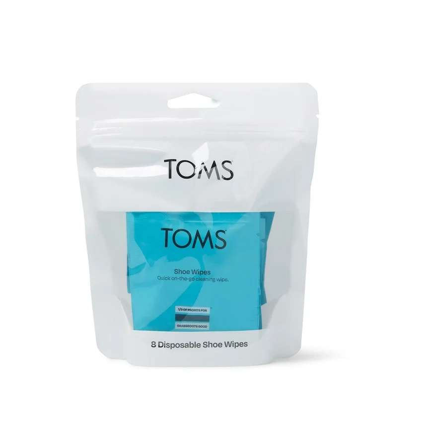 Lingettes nettoyantes pour chaussures TOMS unisexes, lot de 8 Lingettes nettoyantes pour chaussures TOMS unisexes, lot de 8