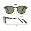 Lunettes de Soleil unisexes Wyatt fabriquées à la main
