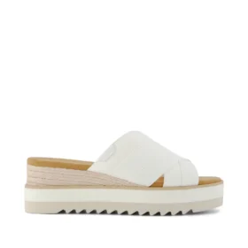 Sandales compensées mules croisées Diana pour femme