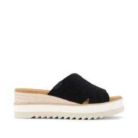 Sandales compensées mules croisées Diana pour femme
