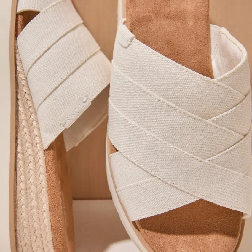 Sandales compensées mules croisées Diana pour femme Sandales compensées mules croisées Diana pour femme