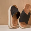 Sandales compensées mules croisées Diana pour femme Sandales compensées mules croisées Diana pour femme