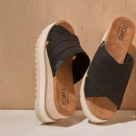 Sandales compensées mules croisées Diana pour femme