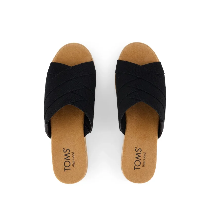 Sandales compensées mules croisées Diana pour femme Sandales compensées mules croisées Diana pour femme