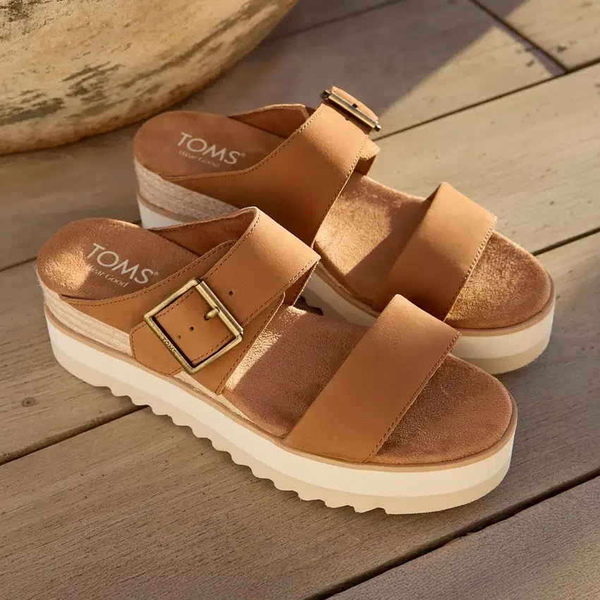 Sandales mules à talon compensé et boucle Diana pour femme Sandales mules à talon compensé et boucle Diana pour femme