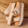 Sandales mules à talon compensé et boucle Diana pour femme Sandales mules à talon compensé et boucle Diana pour femme