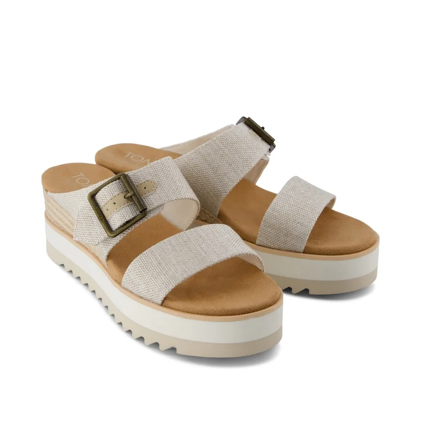 Sandales mules à talon compensé et boucle Diana pour femme Sandales mules à talon compensé et boucle Diana pour femme