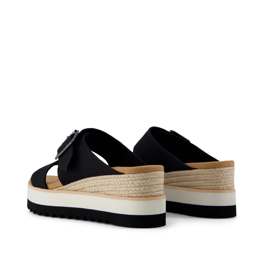 Sandales mules à talon compensé et boucle Diana pour femme Sandales mules à talon compensé et boucle Diana pour femme