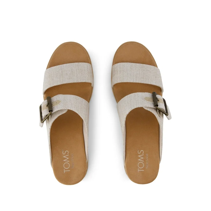 Sandales mules à talon compensé et boucle Diana pour femme Sandales mules à talon compensé et boucle Diana pour femme