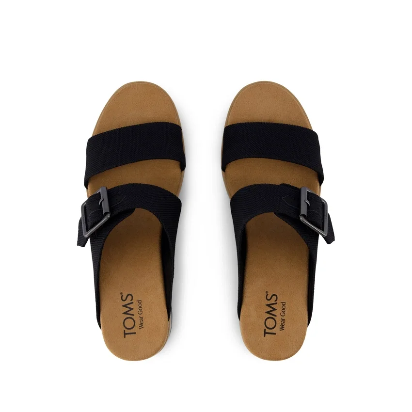 Sandales mules à talon compensé et boucle Diana pour femme Sandales mules à talon compensé et boucle Diana pour femme