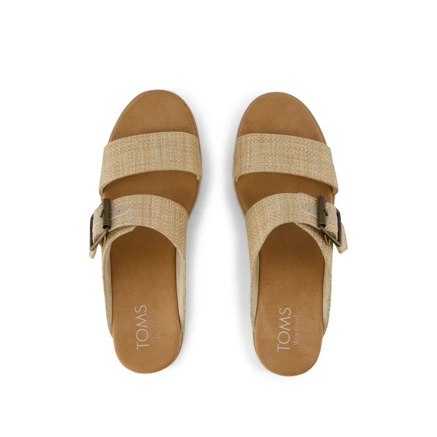 Sandales mules à talon compensé et boucle Diana pour femme Sandales mules à talon compensé et boucle Diana pour femme
